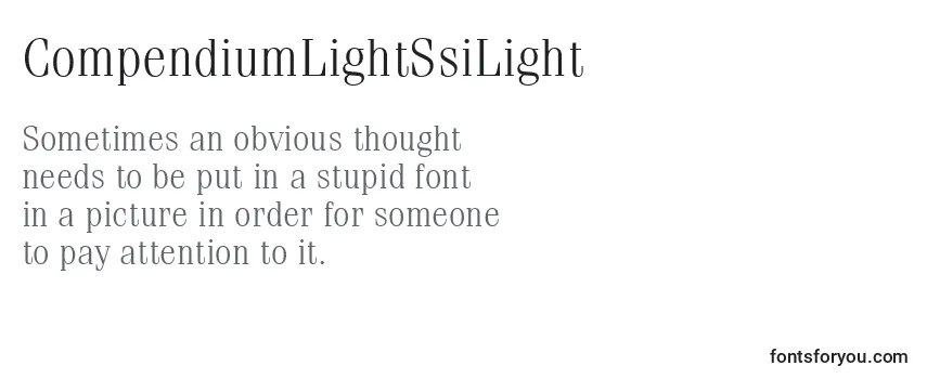 CompendiumLightSsiLight Font