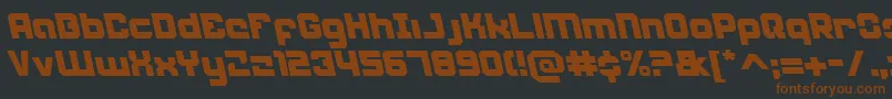 Weaponeerleft Font – Brown Fonts on Black Background