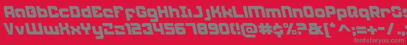 Weaponeerleft Font – Gray Fonts on Red Background