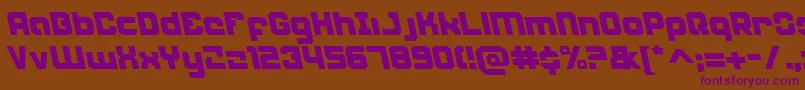 Weaponeerleft Font – Purple Fonts on Brown Background