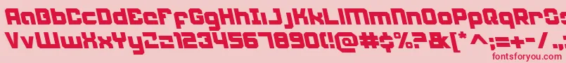 Weaponeerleft Font – Red Fonts on Pink Background