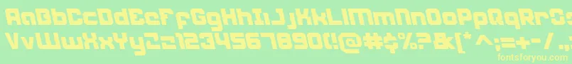 Weaponeerleft Font – Yellow Fonts on Green Background