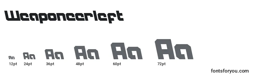 Weaponeerleft Font Sizes
