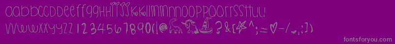 Killahpikapika Font – Gray Fonts on Purple Background