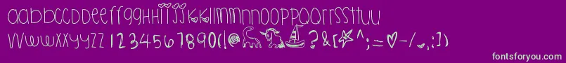 Killahpikapika Font – Green Fonts on Purple Background