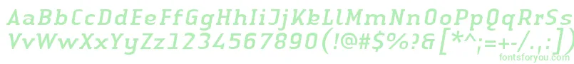 LinotypeAuthenticSerifItalic-fontti – vihreät fontit