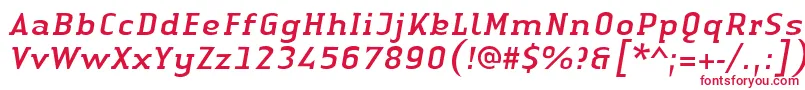 Шрифт LinotypeAuthenticSerifItalic – красные шрифты