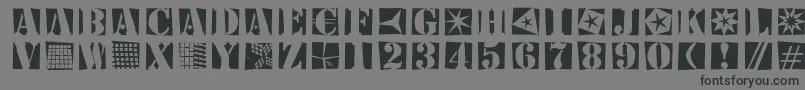 Stencilbricksrandom Font – Black Fonts on Gray Background