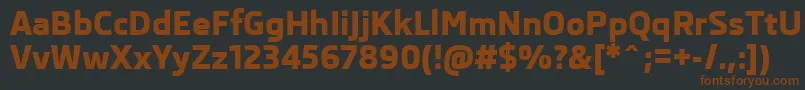SkodaProExtrabold Font – Brown Fonts on Black Background