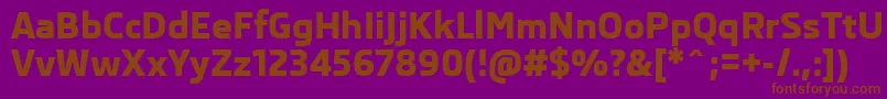 SkodaProExtrabold Font – Brown Fonts on Purple Background
