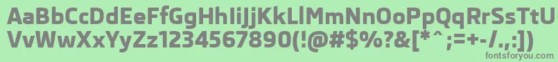 SkodaProExtrabold Font – Gray Fonts on Green Background