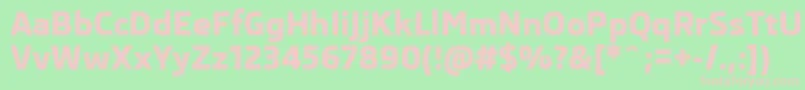 SkodaProExtrabold Font – Pink Fonts on Green Background