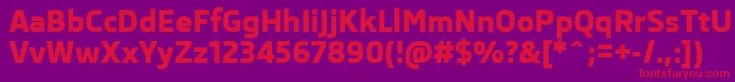 SkodaProExtrabold Font – Red Fonts on Purple Background