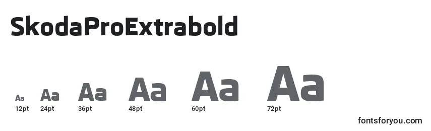 Размеры шрифта SkodaProExtrabold