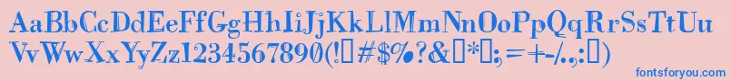 BottledFart Font – Blue Fonts on Pink Background