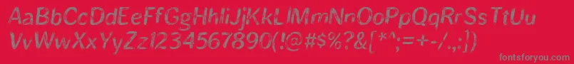 BristlesRegular-Schriftart – Graue Schriften auf rotem Hintergrund
