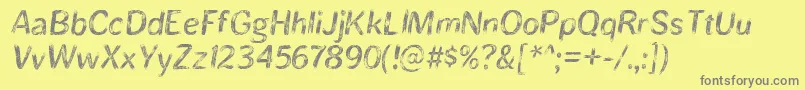 BristlesRegular Font – Gray Fonts on Yellow Background