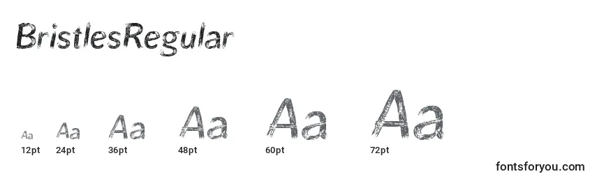 BristlesRegular Font Sizes