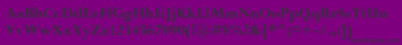 フォントPerpetuastdBold – 紫の背景に黒い文字