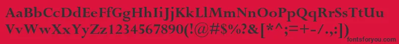 PerpetuastdBold-fontti – mustat fontit punaisella taustalla