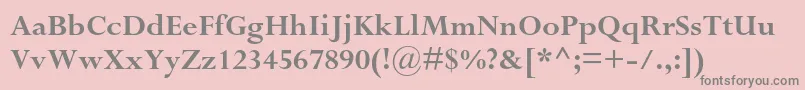 Шрифт PerpetuastdBold – серые шрифты на розовом фоне