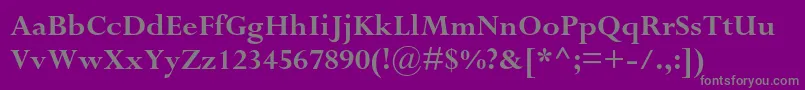 Шрифт PerpetuastdBold – серые шрифты на фиолетовом фоне