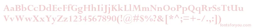 PerpetuastdBold-fontti – vaaleanpunaiset fontit valkoisella taustalla