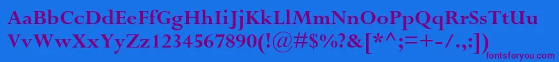Шрифт PerpetuastdBold – фиолетовые шрифты на синем фоне