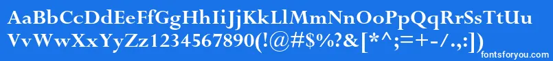 PerpetuastdBold-fontti – valkoiset fontit sinisellä taustalla