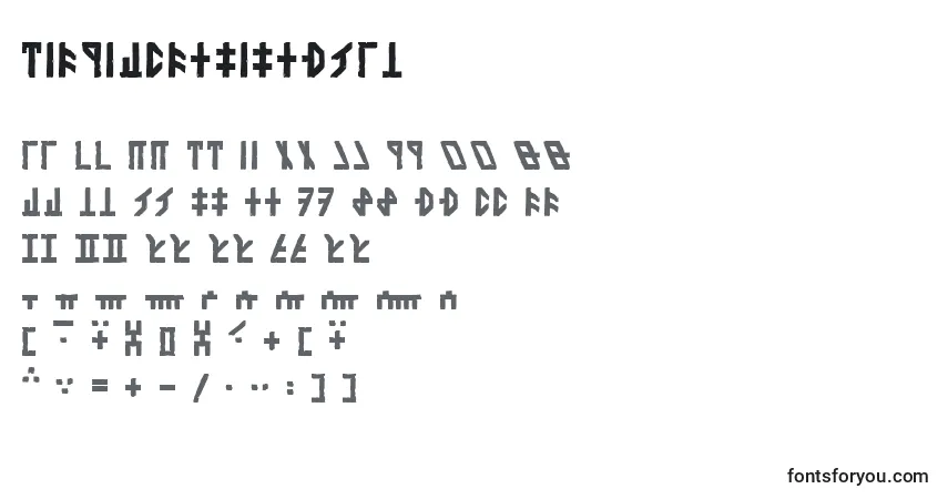 Schriftart DethekStoneNormal – Alphabet, Zahlen, spezielle Symbole