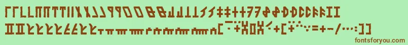 Шрифт DethekStoneNormal – коричневые шрифты на зелёном фоне