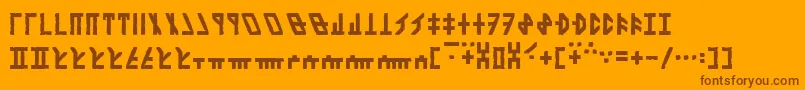 フォントDethekStoneNormal – オレンジの背景に茶色のフォント