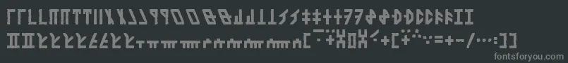 フォントDethekStoneNormal – 黒い背景に灰色の文字