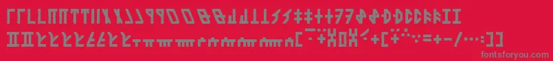 DethekStoneNormal Font – Gray Fonts on Red Background