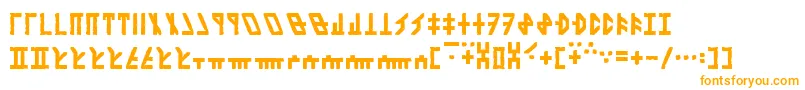 フォントDethekStoneNormal – 白い背景にオレンジのフォント