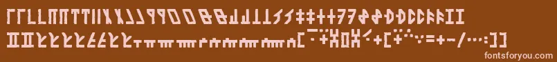 フォントDethekStoneNormal – 茶色の背景にピンクのフォント