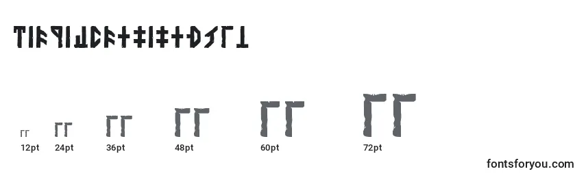 Размеры шрифта DethekStoneNormal