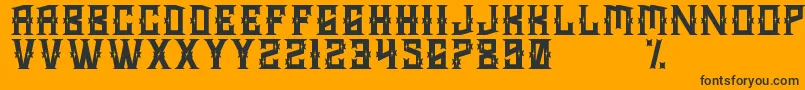 MarshalRisk Font – Black Fonts on Orange Background