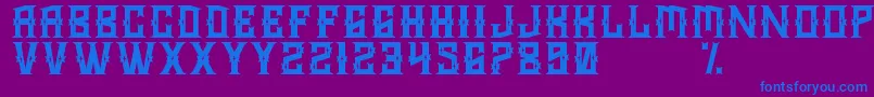 MarshalRisk Font – Blue Fonts on Purple Background