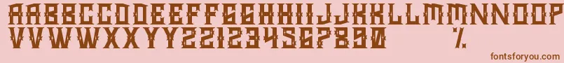 MarshalRisk Font – Brown Fonts on Pink Background