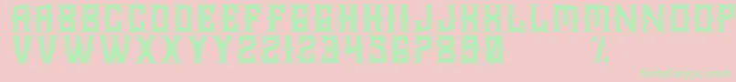 MarshalRisk Font – Green Fonts on Pink Background