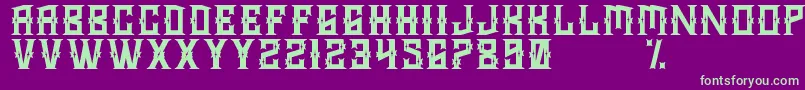 MarshalRisk Font – Green Fonts on Purple Background