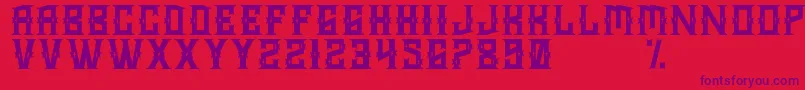 MarshalRisk Font – Purple Fonts on Red Background