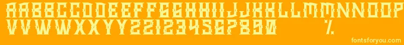 MarshalRisk Font – Yellow Fonts on Orange Background