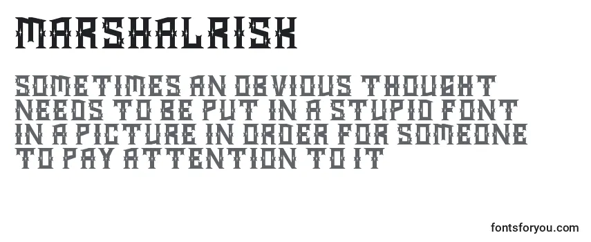 Review of the MarshalRisk Font