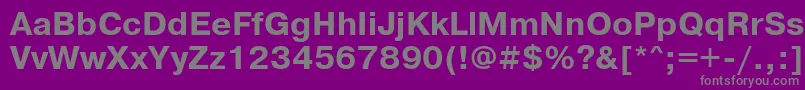 フォントPrgCtt7 – 紫の背景に灰色の文字