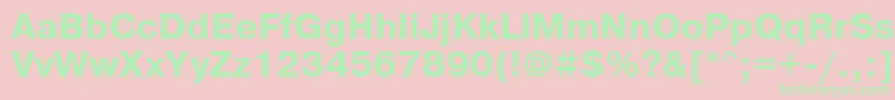 PrgCtt7 Font – Green Fonts on Pink Background