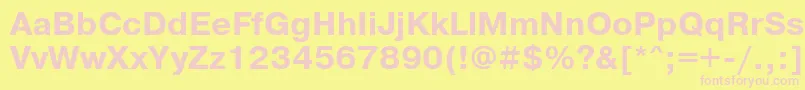 PrgCtt7 Font – Pink Fonts on Yellow Background