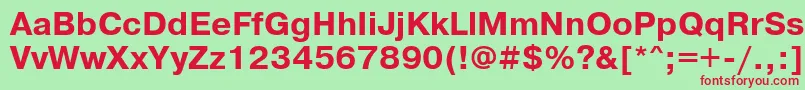 PrgCtt7 Font – Red Fonts on Green Background