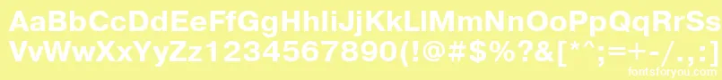 PrgCtt7 Font – White Fonts on Yellow Background